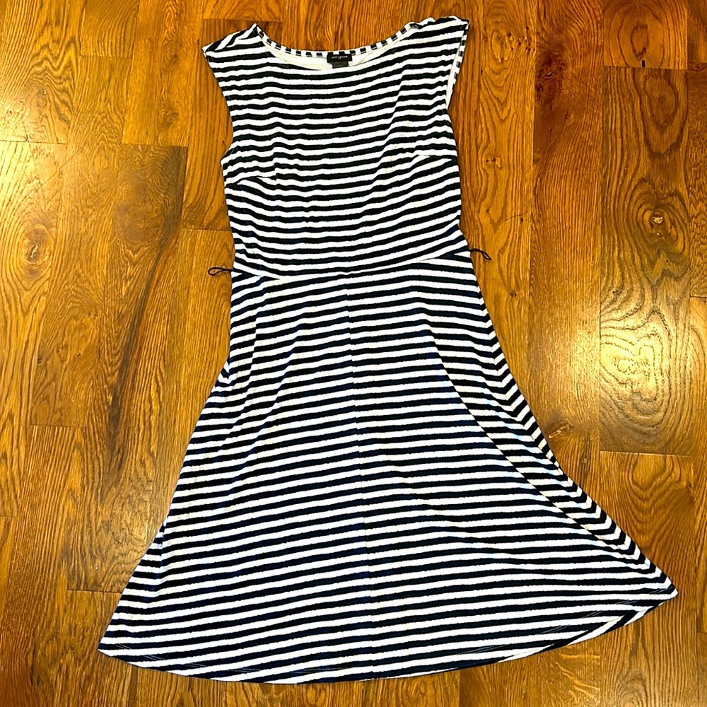 Ann Taylor Casual Navy Striped Dress | Size Small